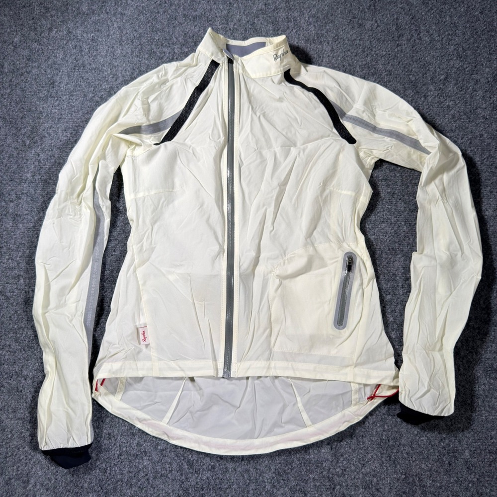 Rapha Women's Wind Jacket Size XS Stowaway Jacket Off-White